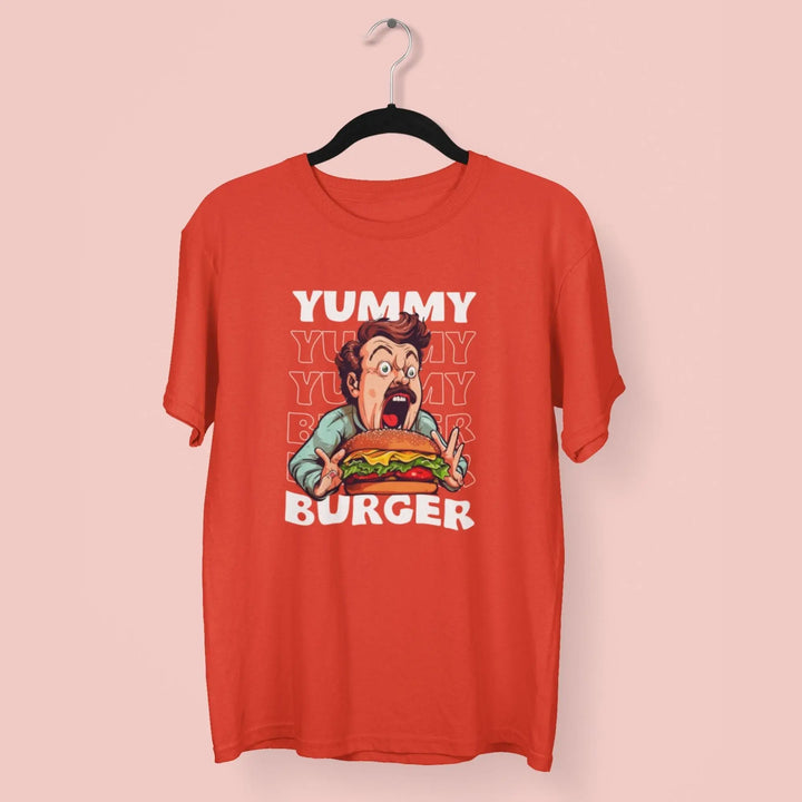 Yummy Burger Round Neck Half Sleeve Classic T-Shirt fashionfront