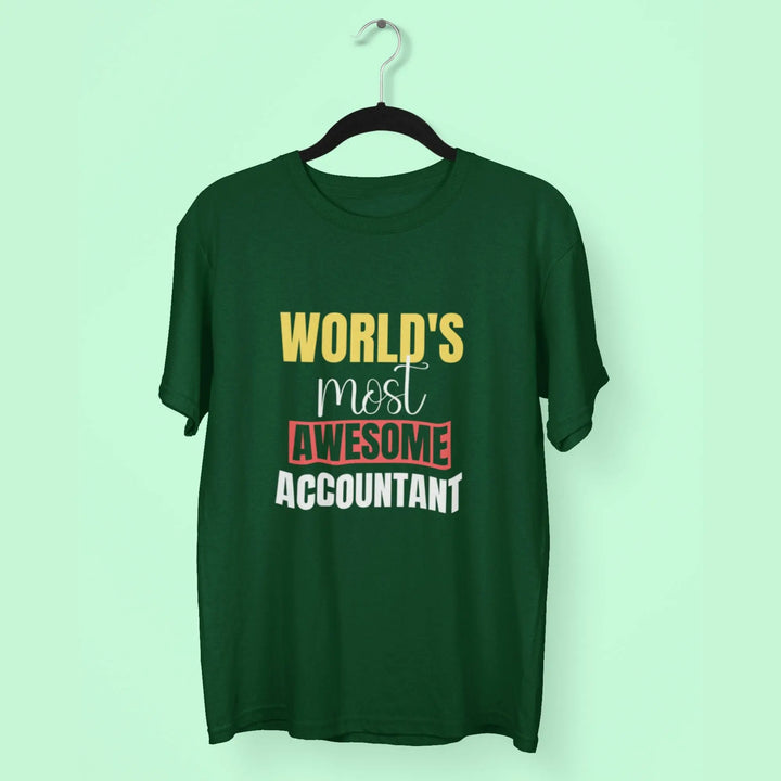 Awesome Accountant Round Neck Half Sleeve Classic T-Shirt fashionfront