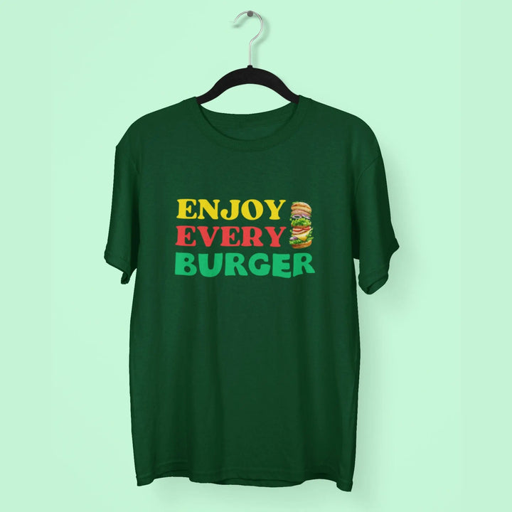 Enjoy Every Burger Round Neck Half Sleeve Classic T-Shirt fashionfront