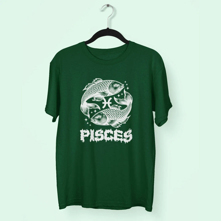 Pisces Round Neck Half Sleeve Classic T-Shirt fashionfront