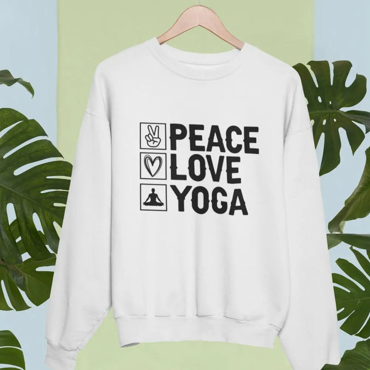 Peace Love Yoga Unisex Sweatshirt fashionfront