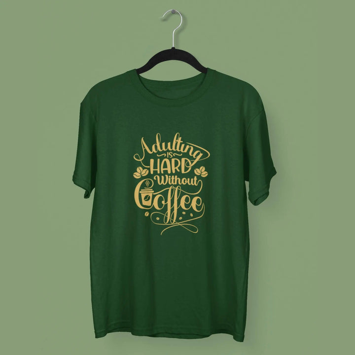 Adulting hard without coffee classic t-shirt fashionfront