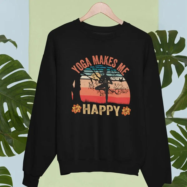 Yoga Make Me Happy Unisex Sweatshirt fashionfront