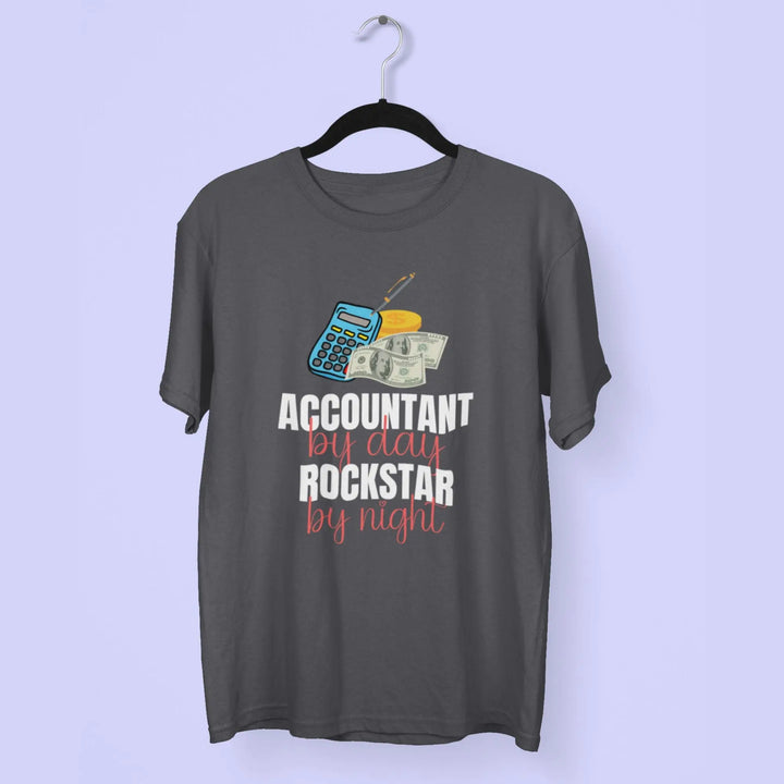 Accountant By Day Round Neck Half Sleeve Classic T-Shirt fashionfront