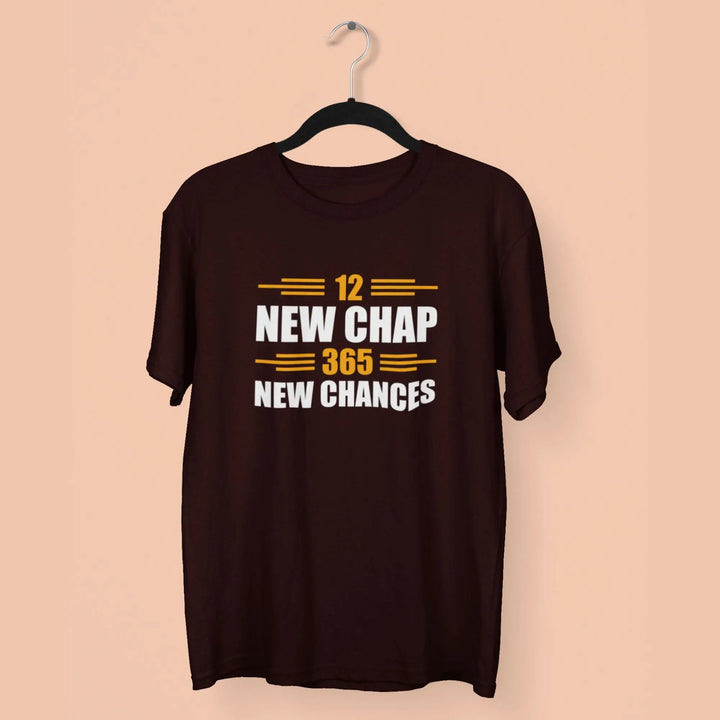 12 New Chap 365 New Chances Round Neck Half Sleeve Classic T-Shirt fashionfront