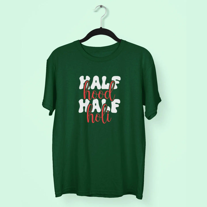 Half Hood Half Holi Unisex T-Shirt fashionfront
