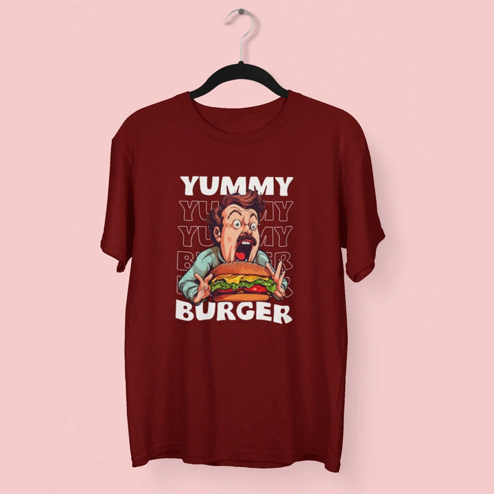 Yummy Burger Round Neck Half Sleeve Classic T-Shirt fashionfront