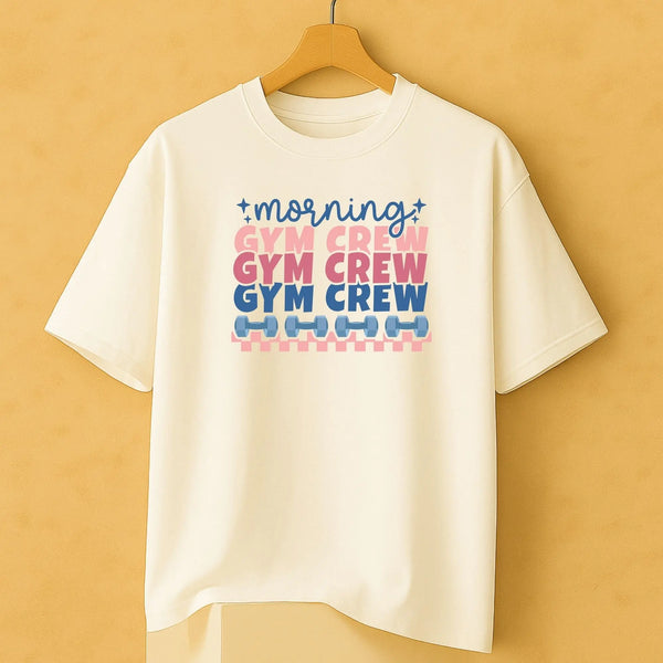 Morning Gym Crew Oversized Standard T-Shirt fashionfront