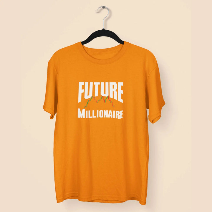 Men Future Millionaire Stock Market Round Neck Half Sleeve Classic T-Shirt fashionfront