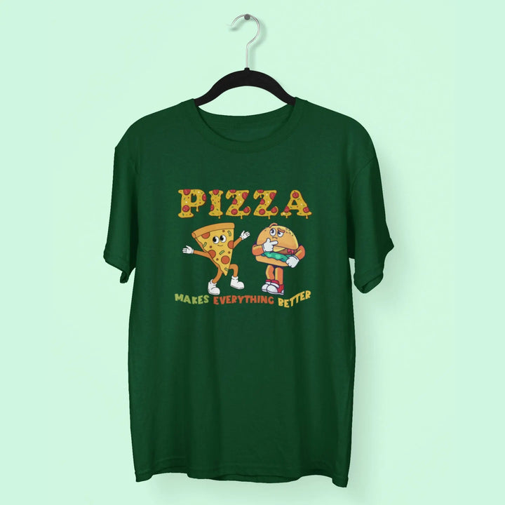 Pizza Makes Everything Better Round Neck Half Sleeve Classic T-Shirt fashionfront