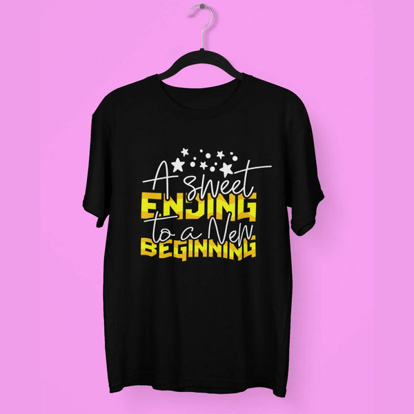 A Sweet Ending to a New Beginning Round Neck Half Sleeve Classic T-Shirt fashionfront