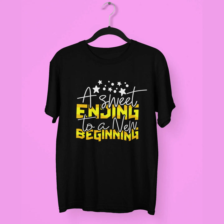 A Sweet Ending to a New Beginning Round Neck Half Sleeve Classic T-Shirt fashionfront