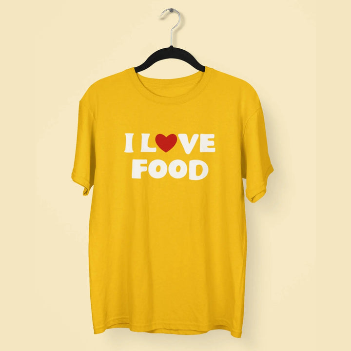 I Love Food Round Neck Half Sleeve Classic T-Shirt fashionfront