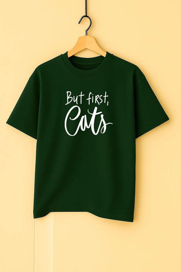 But First, Cats Unisex T-Shirt fashionfront