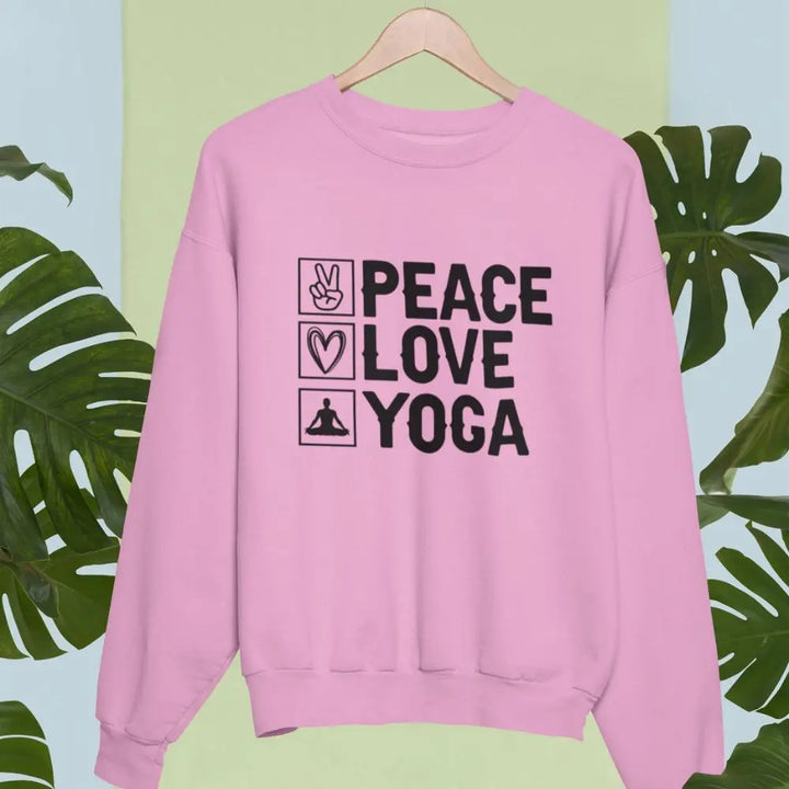 Peace Love Yoga Unisex Sweatshirt fashionfront