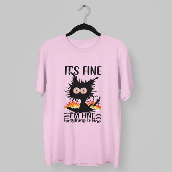 It's Fine I'm Fine Everything is Fine Round Neck Half Sleeve Classic T-Shirt fashionfront