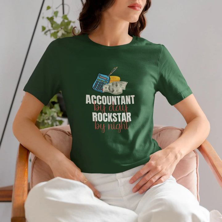 Accountant By Day Round Neck Half Sleeve Classic T-Shirt fashionfront