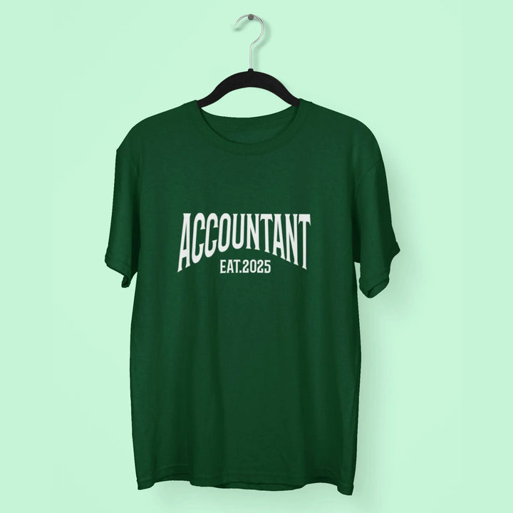 Accountant Round Neck Half Sleeve Classic T-Shirt fashionfront