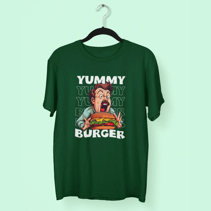 Yummy Burger Round Neck Half Sleeve Classic T-Shirt fashionfront