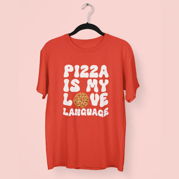 Pizza is My Love Round Neck Half Sleeve Classic T-Shirt fashionfront