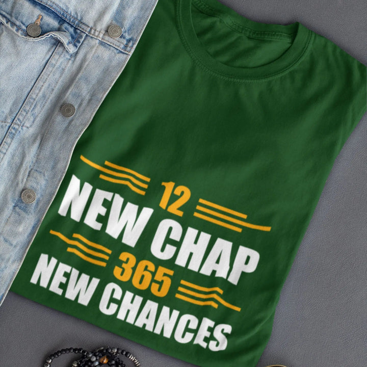 12 New Chap 365 New Chances Round Neck Half Sleeve Classic T-Shirt fashionfront