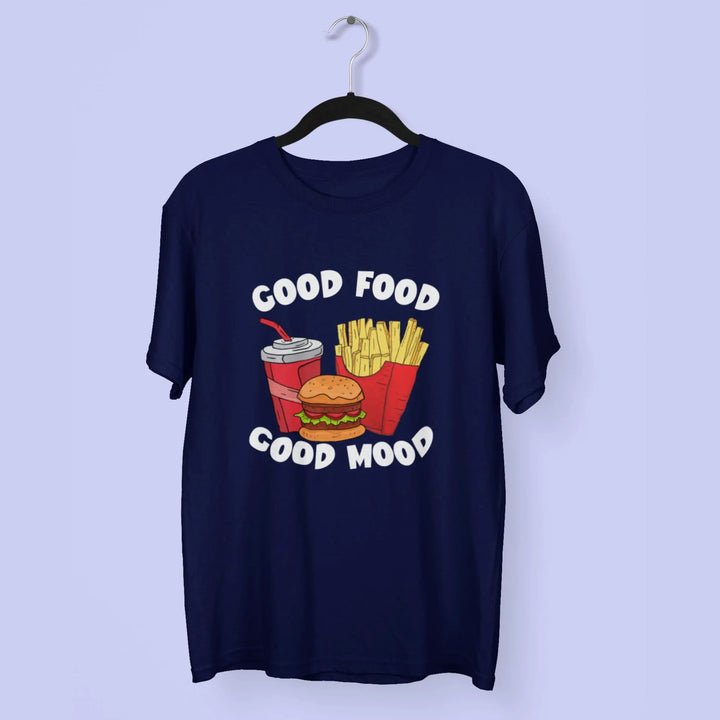 Good Food Good Mood Round Neck Half Sleeve Classic T-Shirt fashionfront