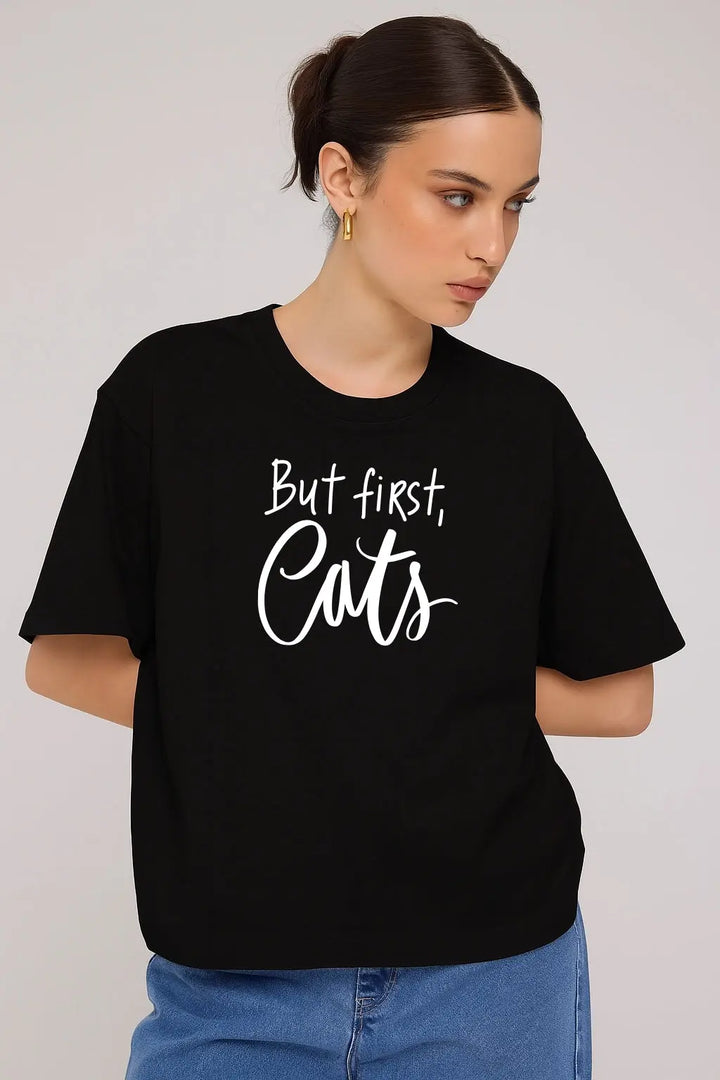 But First, Cats Unisex T-Shirt fashionfront