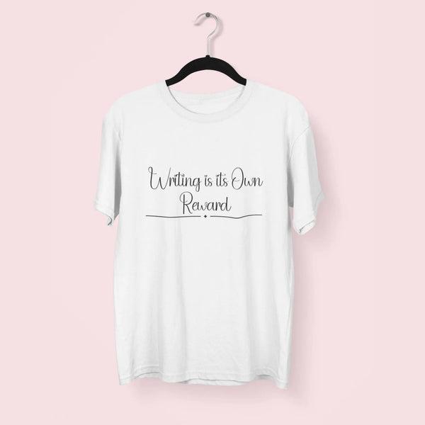 Writing is its Own Reward Round Neck Half Sleeve Classic T-Shirt fashionfront