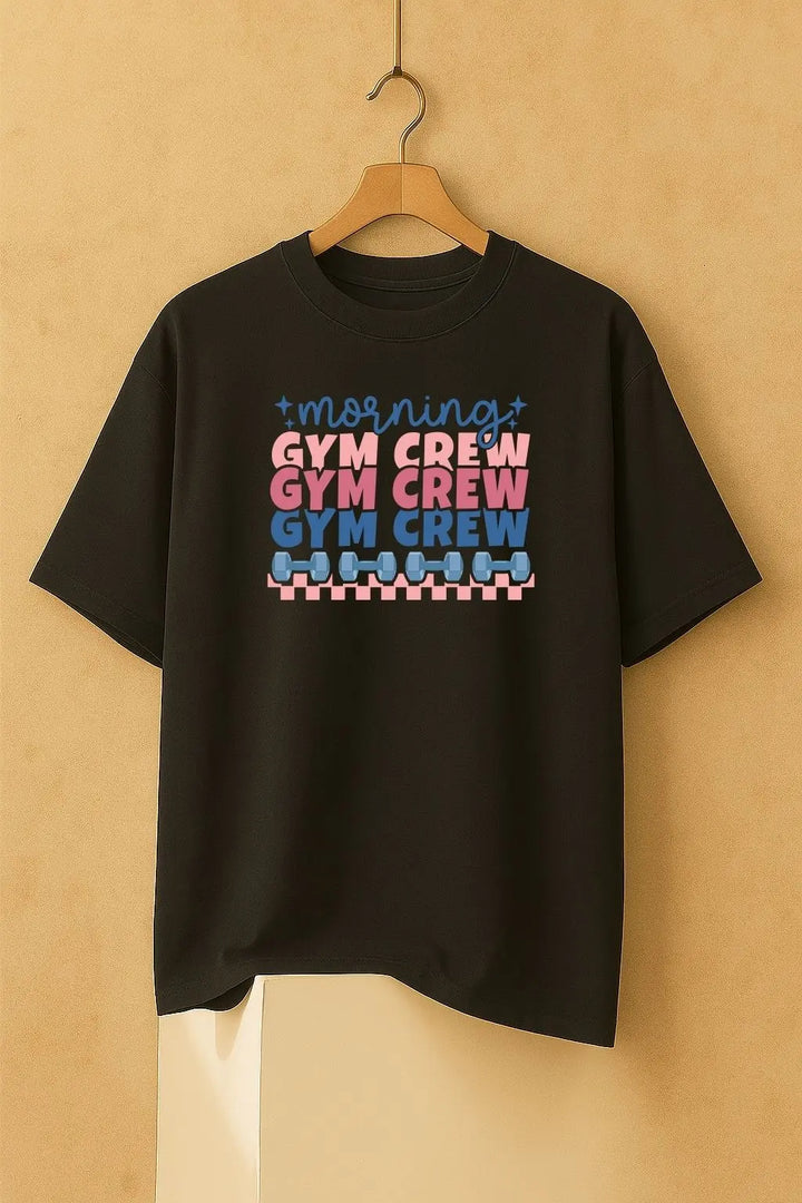Morning Gym Crew Oversized Standard T-Shirt fashionfront