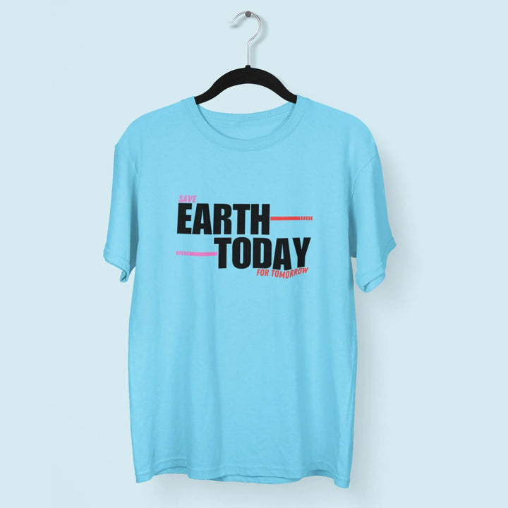 Save Earth Today For Tomorrow Round Neck Half Sleeve Classic T-Shirt fashionfront