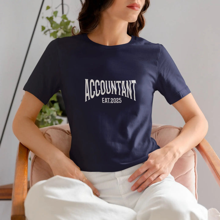 Accountant Round Neck Half Sleeve Classic T-Shirt fashionfront