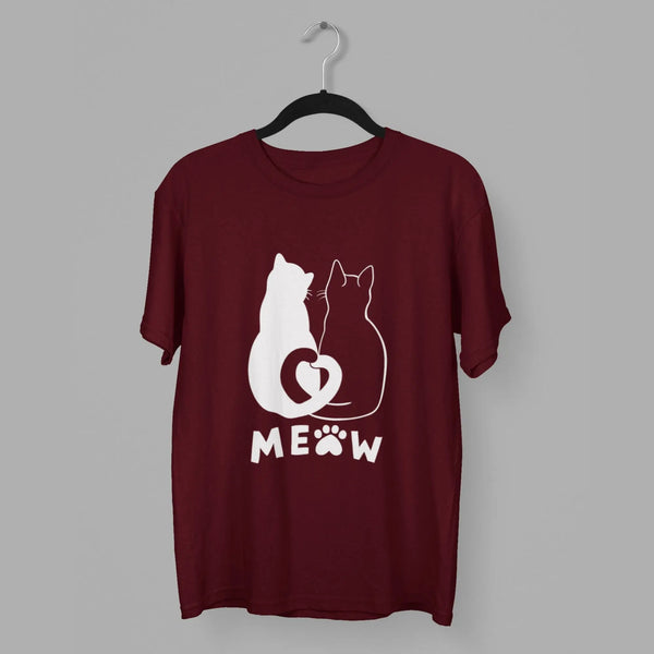 Meow Round Neck Half Sleeve Classic T-Shirt fashionfront