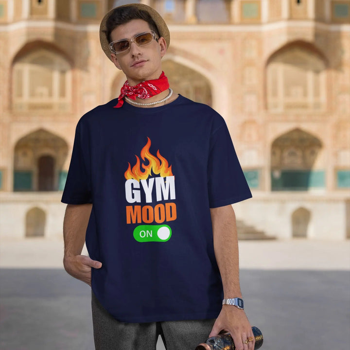 Men Gym Mood On Gym Oversized Classic T-Shirt fashionfront