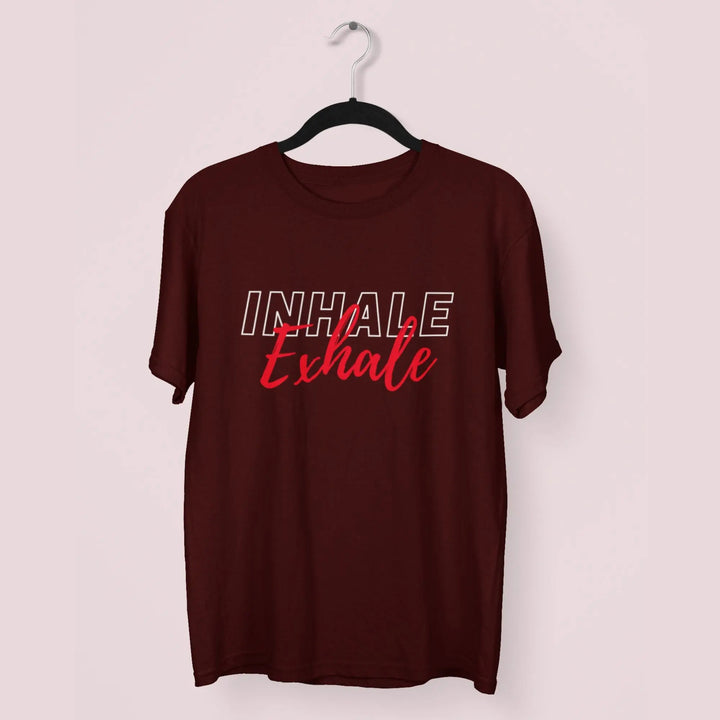 Inhale Exhale Round Neck Half Sleeve Classic T-Shirt fashionfront