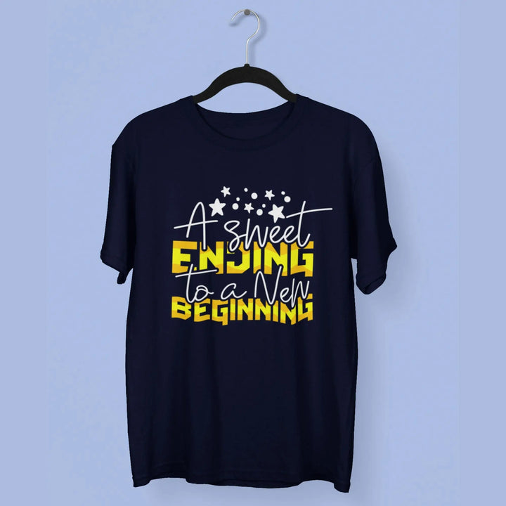 A Sweet Ending to a New Beginning Round Neck Half Sleeve Classic T-Shirt fashionfront