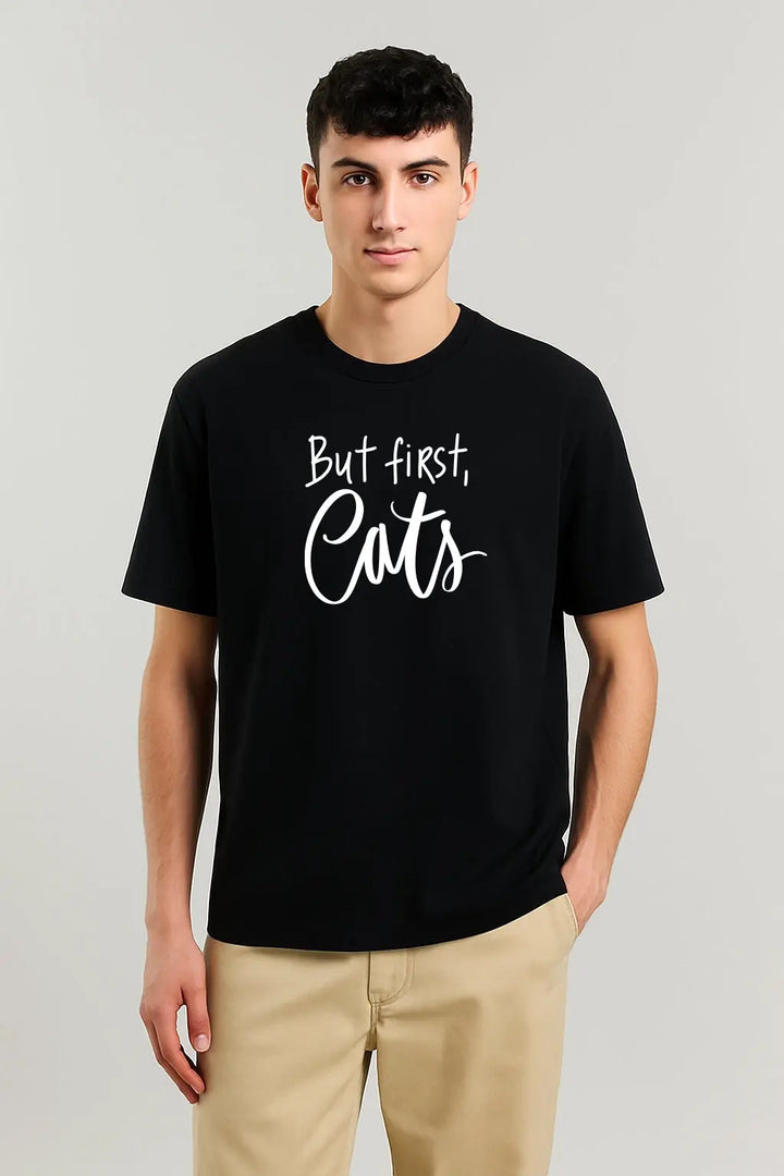 But First, Cats Unisex T-Shirt fashionfront