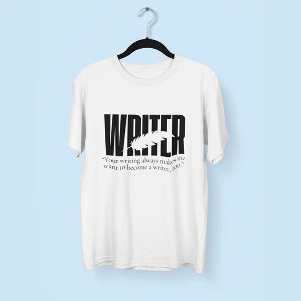 writer Round Neck Half Sleeve Classic T-Shirt fashionfront