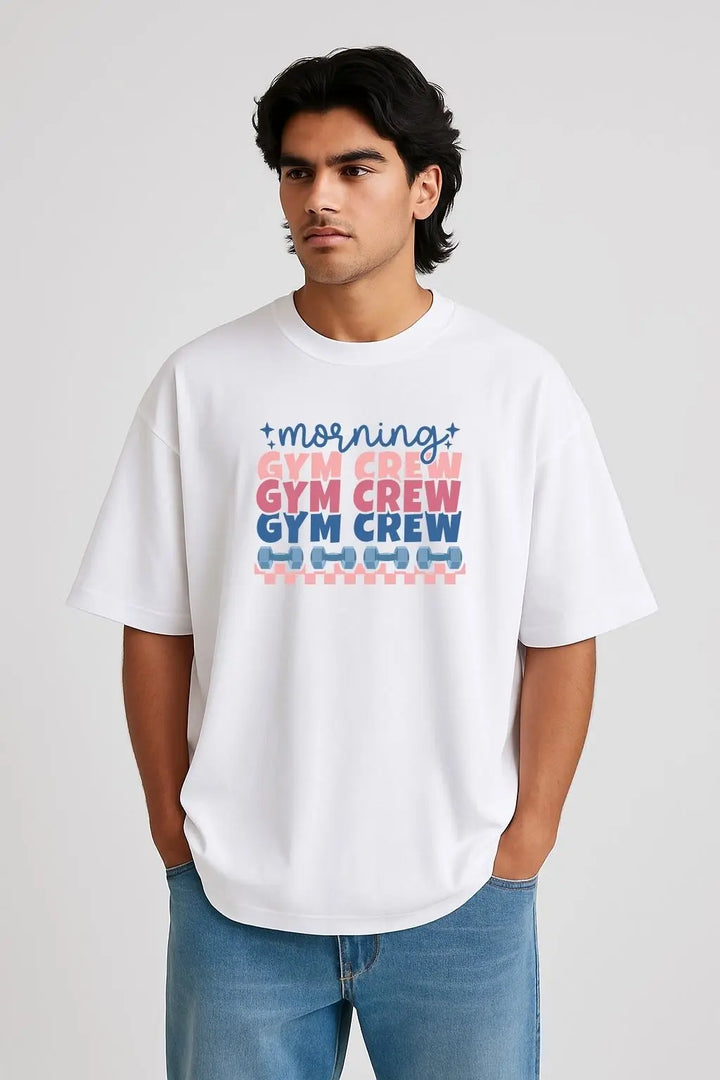 Morning Gym Crew Oversized Standard T-Shirt fashionfront