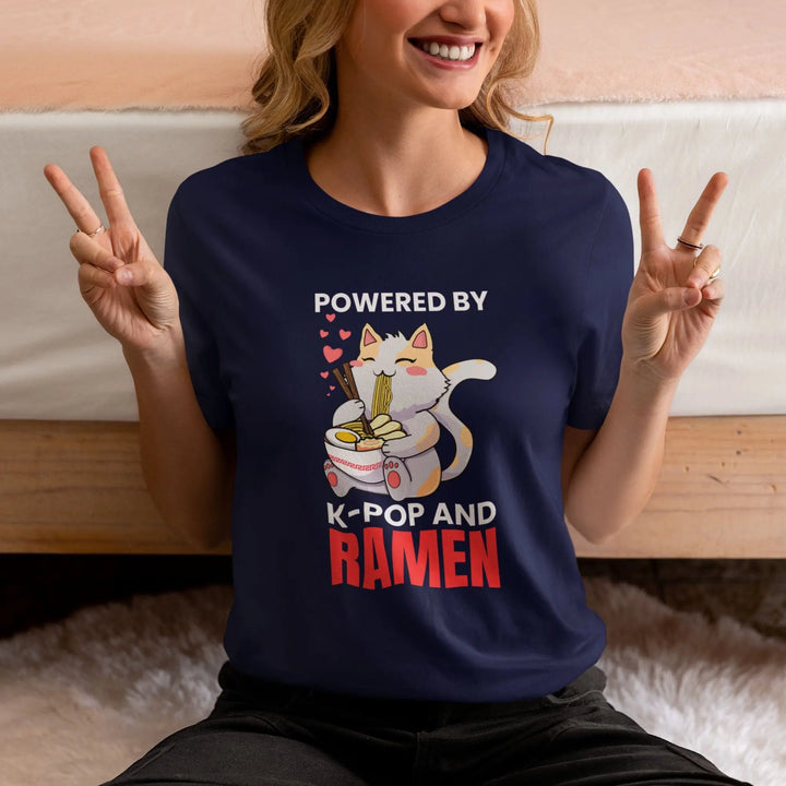 Powered By K-Pop And Ramen Unisex T-Shirt fashionfront