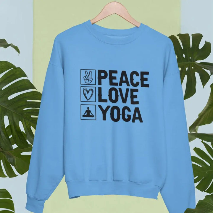 Peace Love Yoga Unisex Sweatshirt fashionfront