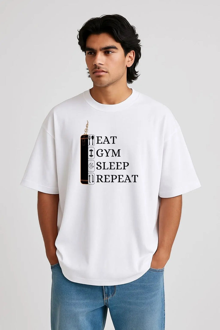 Eat Gym Sleep Repeat Oversize Classic T-Shirt fashionfront