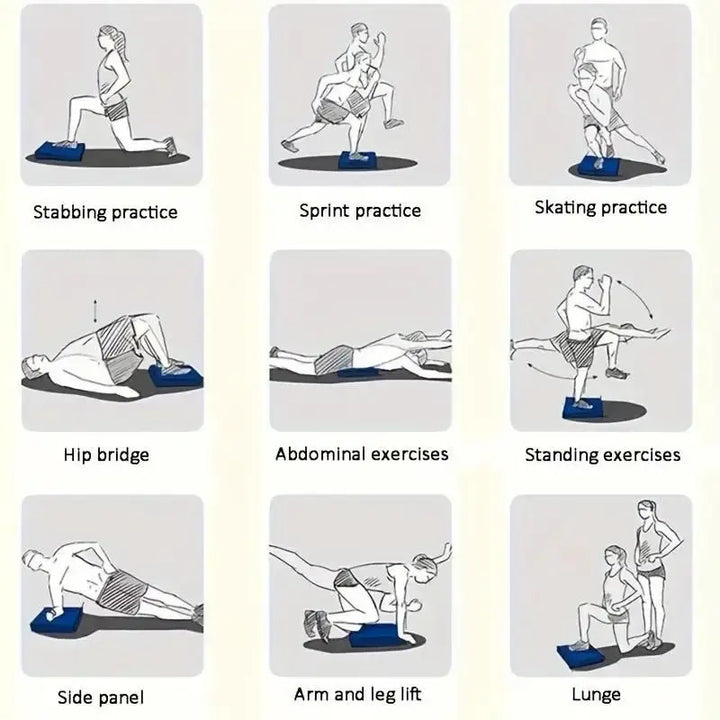 Inflatable Core Trainer Yoga Balance Pad Set teehaven-7723