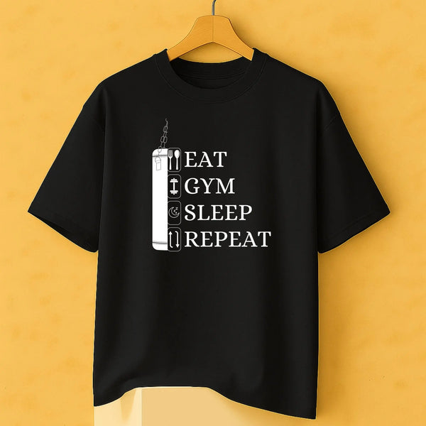 Eat Gym Sleep Repeat Oversize Classic T-Shirt fashionfront