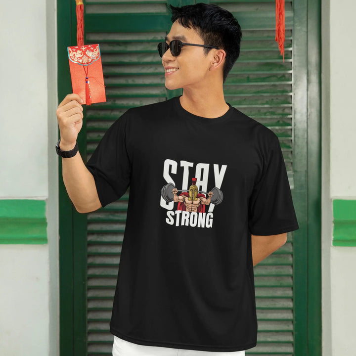 Men Stay Strong Gym Oversized Classic T-Shirt fashionfront