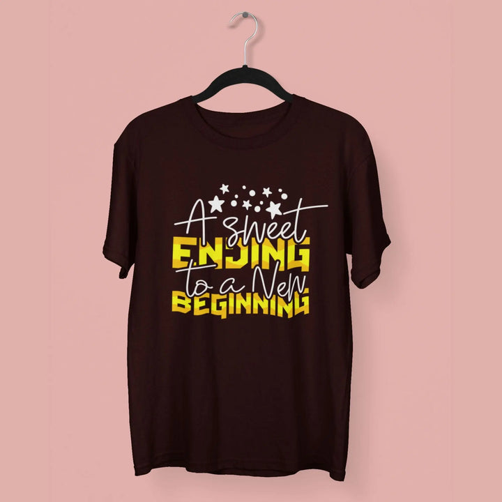 A Sweet Ending to a New Beginning Round Neck Half Sleeve Classic T-Shirt fashionfront