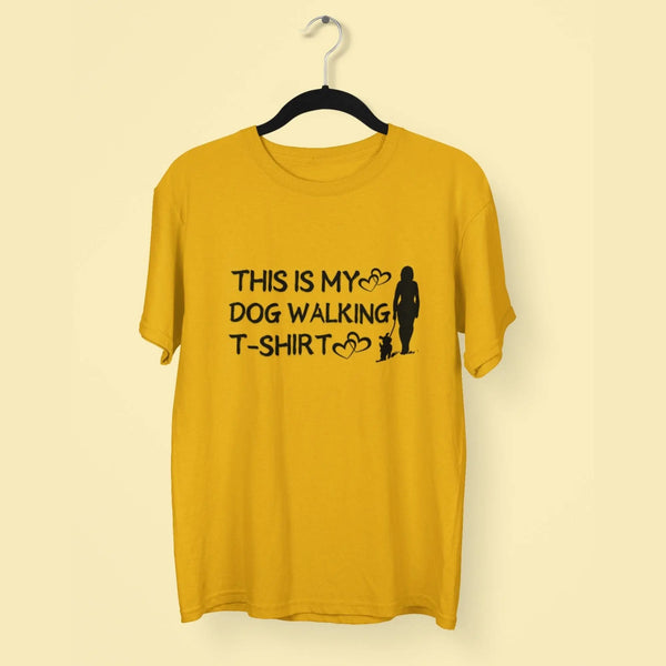 This Is My Dog Walking T-Shirt, Round Neck Half Sleeve Classic T-Shirt fashionfront