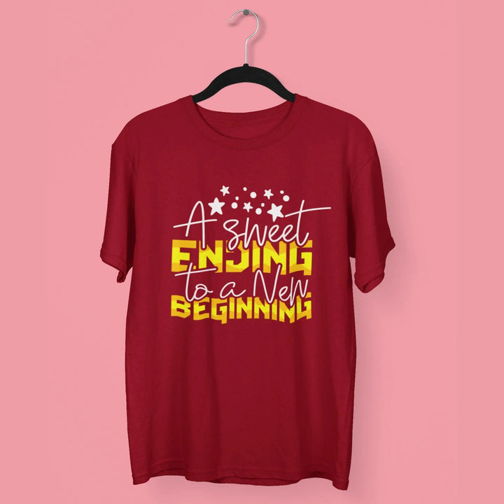 A Sweet Ending to a New Beginning Round Neck Half Sleeve Classic T-Shirt fashionfront