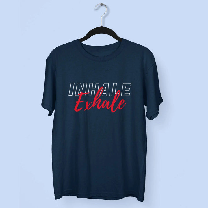 Inhale Exhale Round Neck Half Sleeve Classic T-Shirt fashionfront