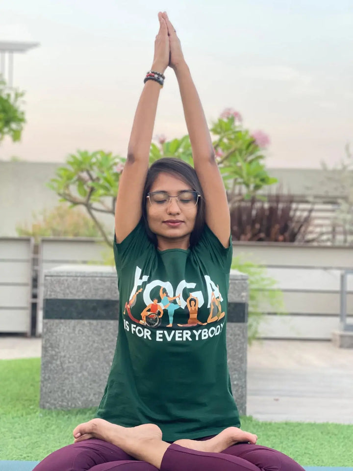 Yoga is for Everybody Round Neck Half Sleeve Classic T-Shirt fashionfront